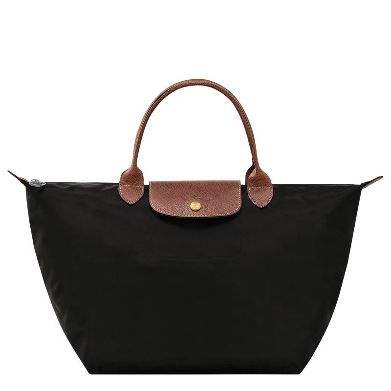 Longchamp Le Pliage Original M Handtasche Damen Schwarz | 5034-ADPBQ