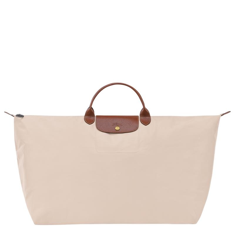 Longchamp Le Pliage Original M Reisetasche Damen Weiß | 6935-ANHLR