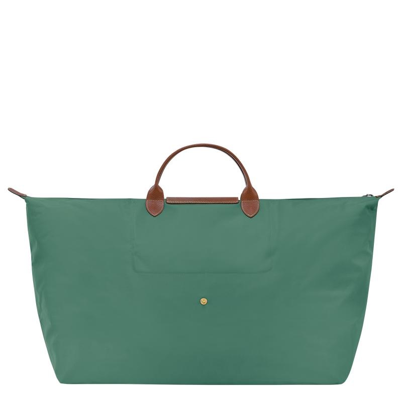 Longchamp Le Pliage Original M Reisetasche Herren Grün | 0456-ZTMQO