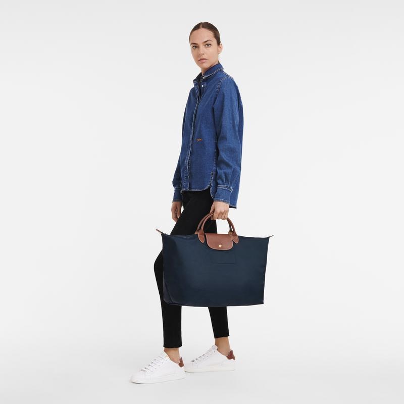 Longchamp Le Pliage Original S Reisetasche Damen Navy | 5241-ABQWN