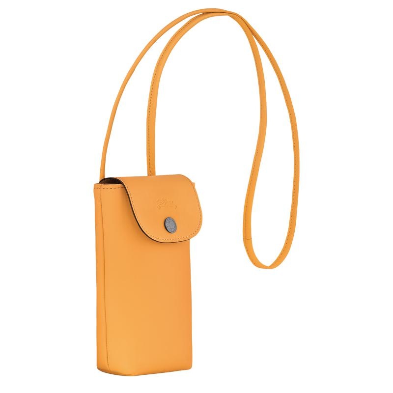 Longchamp Le Pliage Xtra with leather lace Handyhülle Damen Aprikose Orange | 8329-FSHLX