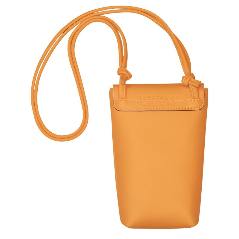 Longchamp Le Pliage Xtra with leather lace Handyhülle Damen Aprikose Orange | 8329-FSHLX