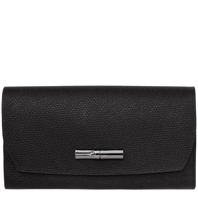 Longchamp Roseau Continental Geldbörse Damen Schwarz | 5470-XLZYP