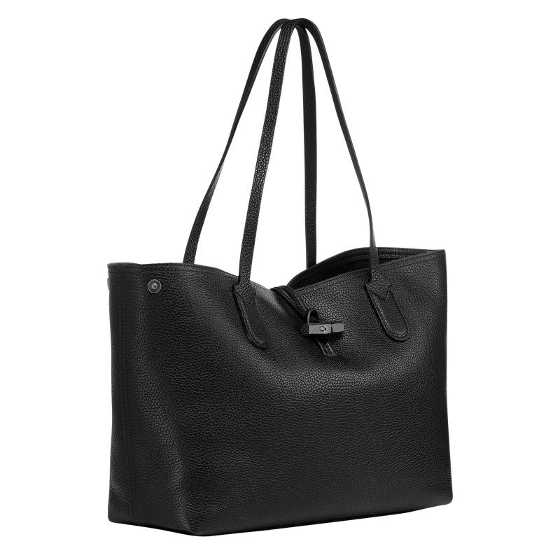 Longchamp Roseau Essential L Tragetaschen Damen Schwarz | 4732-QUXNL