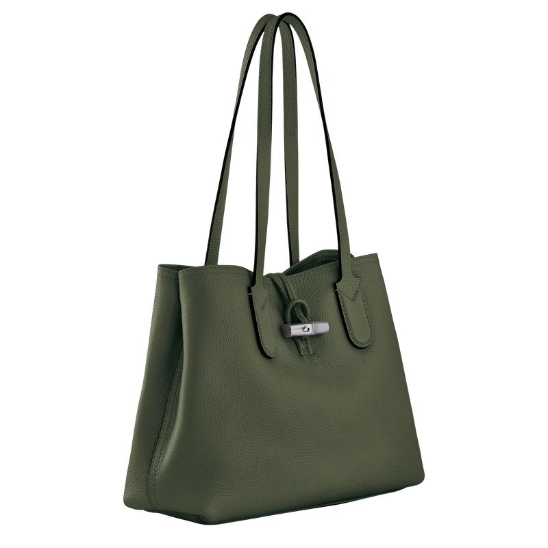 Longchamp Roseau Essential M Tragetaschen Damen Khaki | 3972-ZVNHF