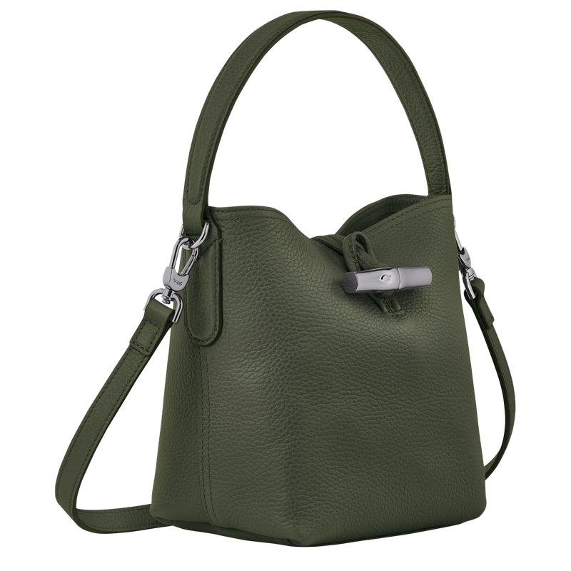 Longchamp Roseau Essential XS Bucket Tasche Damen Khaki | 0275-DXYGK