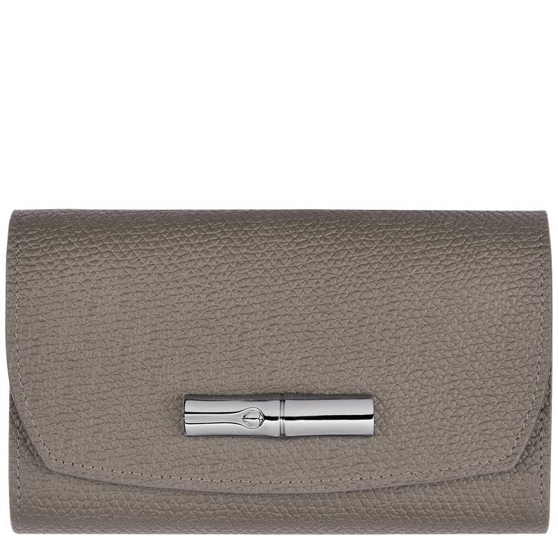 Longchamp Roseau Geldbörse Damen Grau | 1352-QJVWI