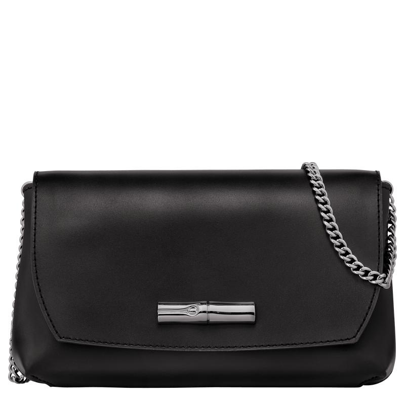 Longchamp Roseau Geldbörse Damen Schwarz | 8643-PRBDO