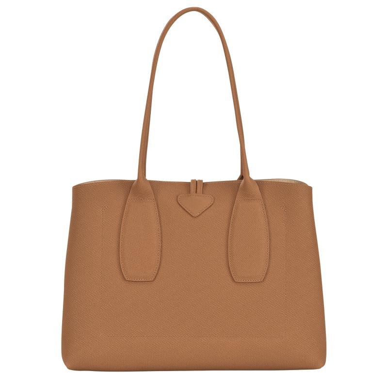 Longchamp Roseau L Tragetaschen Damen Braun | 8460-XHTKZ