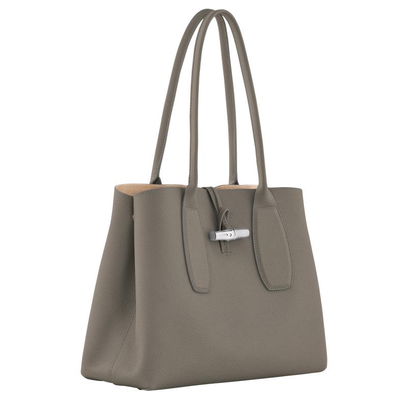 Longchamp Roseau L Tragetaschen Damen Grau | 9257-NJMZH