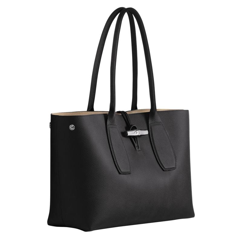 Longchamp Roseau L Tragetaschen Damen Schwarz | 1264-OIWAF