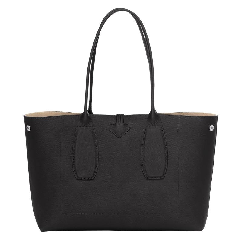 Longchamp Roseau L Tragetaschen Damen Schwarz | 1264-OIWAF