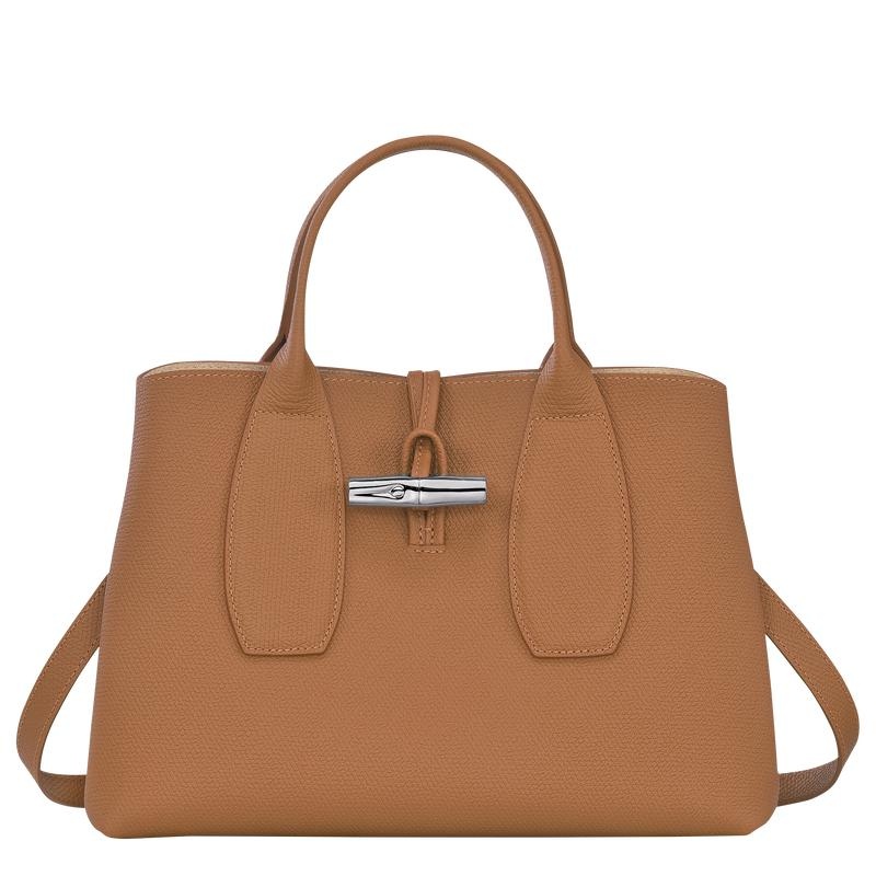 Longchamp Roseau M Handtasche Damen Braun | 9367-GTYRM