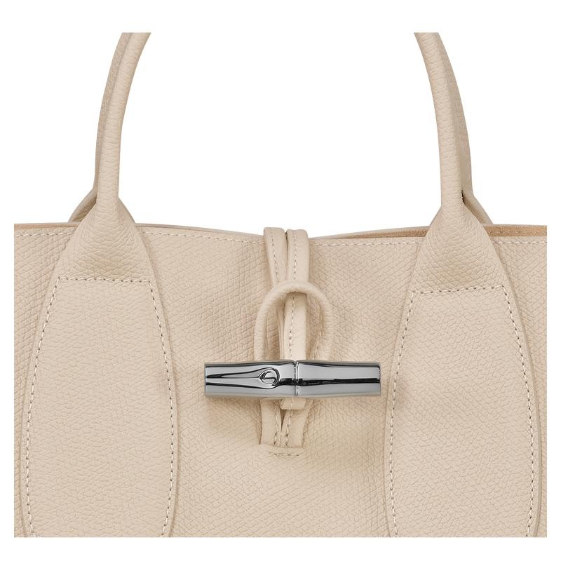 Longchamp Roseau M Handtasche Damen Weiß | 7082-WILOP