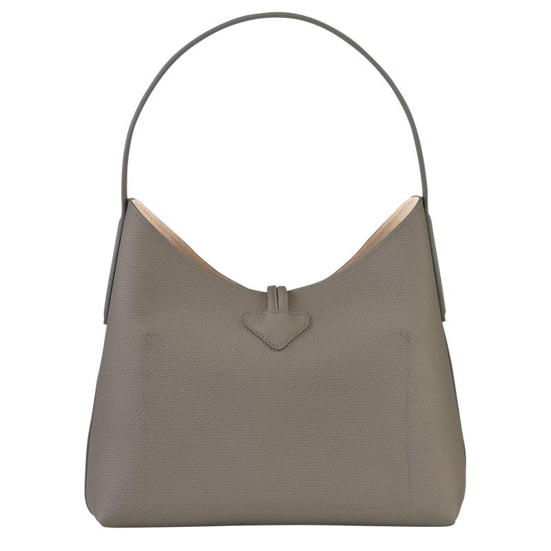 Longchamp Roseau M Hobo Tasche Damen Grau | 9438-TZVBI