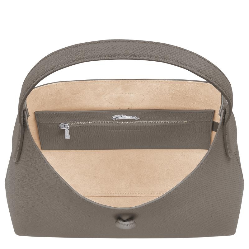 Longchamp Roseau M Hobo Tasche Damen Grau | 9438-TZVBI