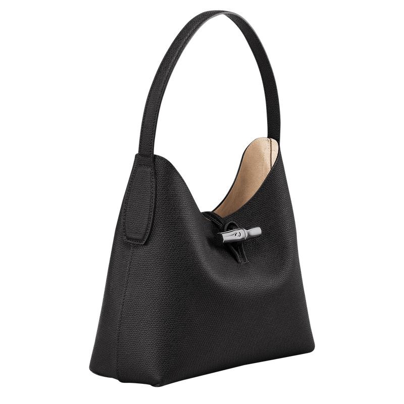 Longchamp Roseau M Hobo Tasche Damen Schwarz | 0927-NJDVT