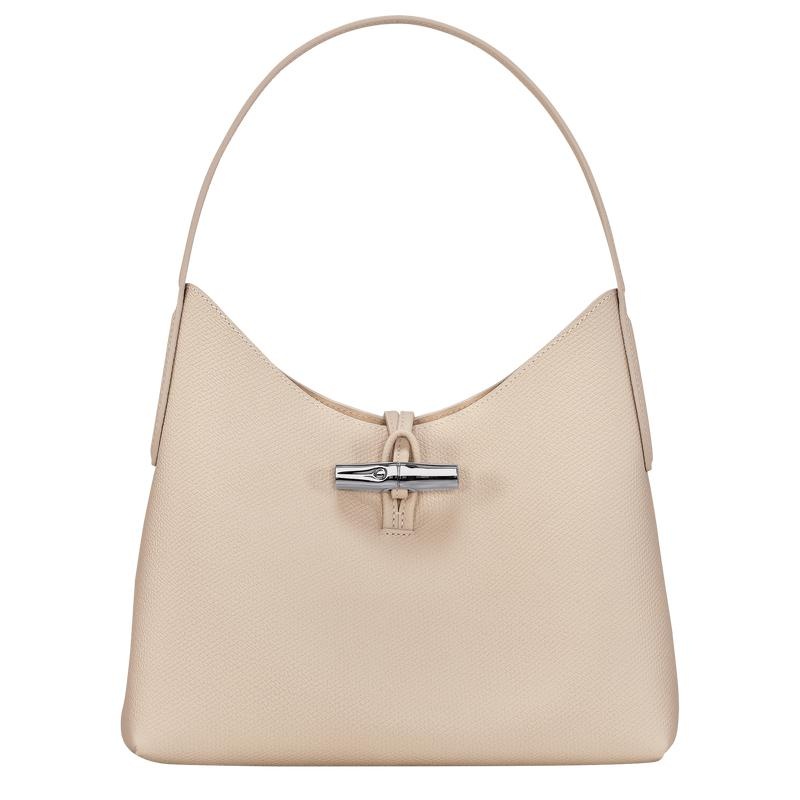 Longchamp Roseau M Hobo Tasche Damen Weiß | 6058-HSBWP