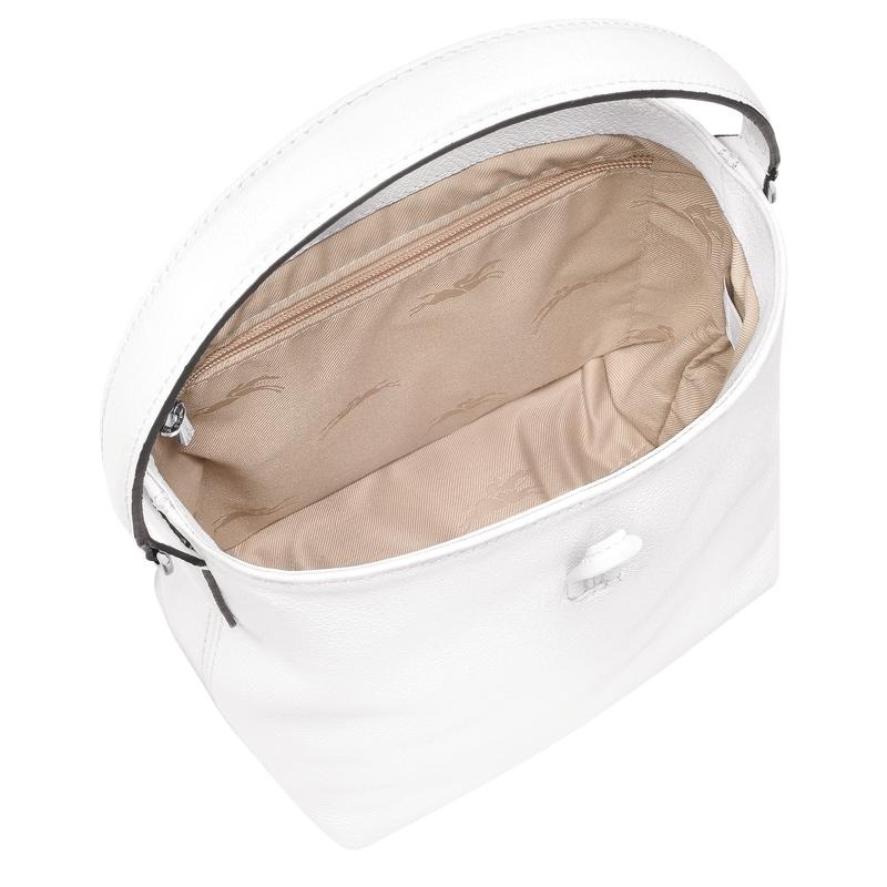 Longchamp Roseau XS Bucket Tasche Damen Weiß | 7419-MVWBR