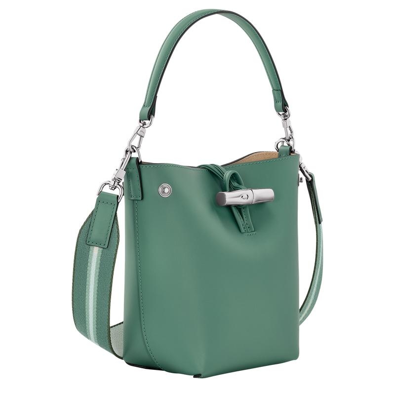 Longchamp Roseau XS Bucket Tasche Damen Grün | 8379-IBCXT