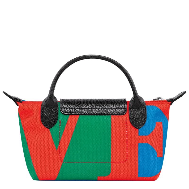 Longchamp x Robert Indiana Beuteltasche Damen Red/Navy | 9235-PYTQK