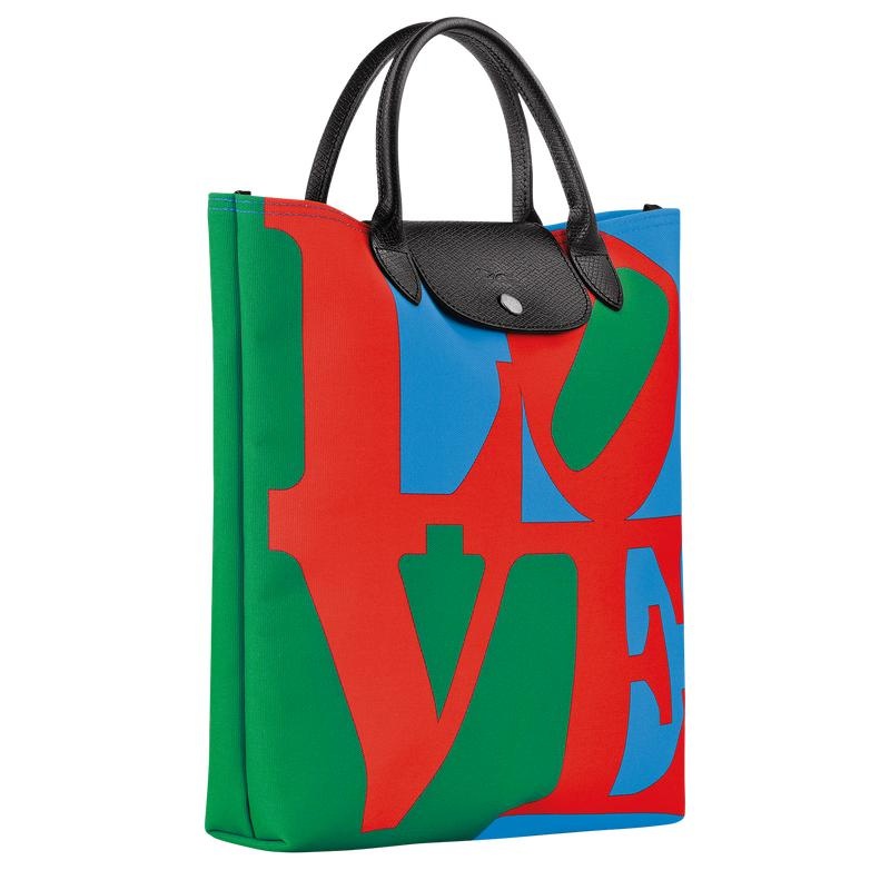 Longchamp x Robert Indiana L Handtasche Damen Red/Navy | 7532-GMDOQ