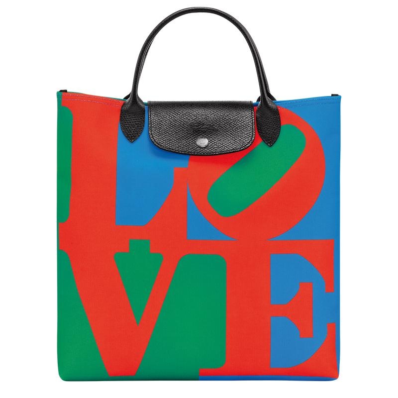 Longchamp x Robert Indiana L Handtasche Damen Red/Navy | 7532-GMDOQ