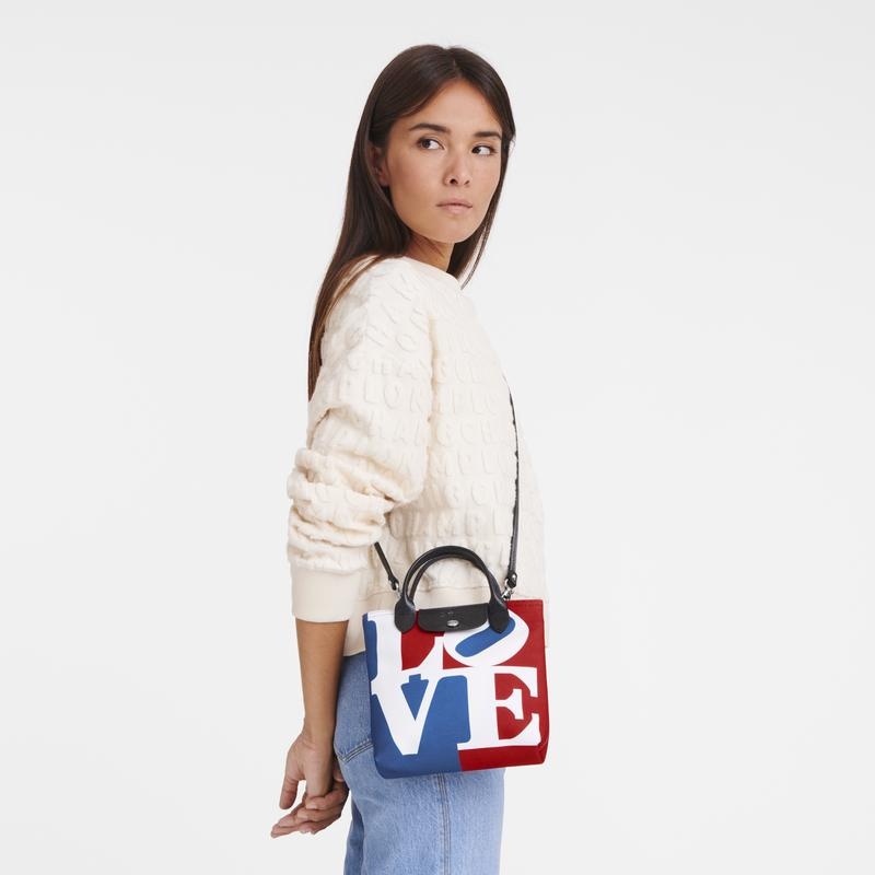 Longchamp x Robert Indiana XS Umhängetasche Damen Weiß | 5413-UGSOW